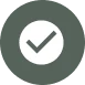 Checkmark inside a green circle icon.