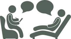 Two figures engaging in a conversation.